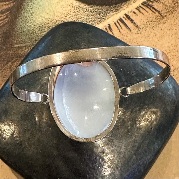 Vintage 950 Sterling Silver Tiger Cowrie Shell Bracelet – Boho Coastal Beach - Picture 5 of 5